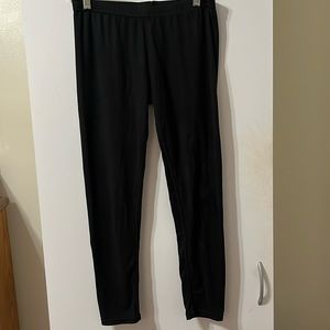 black faux cashmere midi length leggings